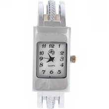 Quartz Wrist watch Rectangle Dial Metal Watch Band