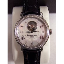 Raymond Weil Watch Maestro Open Automatic Leather 80 Diamonds 2827-ls1-00966