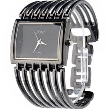 Rectangle-Dial Women's Quartz Bracelet Wrist Watch