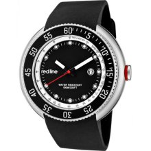 Red Line Men's Driver Black Dial Black Silicone