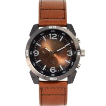 River Island Tan Bronze 3 Dials Watch Tan