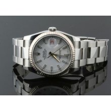 Rolex 116234 18k White Gold & Stainless Steel Rolex Z Serial Engraved Bezel 2007