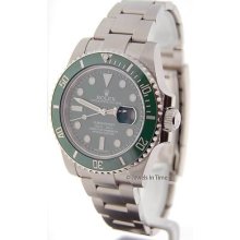 Rolex Green Submariner 116610lv Steel Ceramic Box & Papers Random Numbers