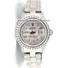 Rolex Ladies Steel Datejust full of Diamonds & Bezel/Bracelet/Lugs