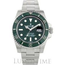 Rolex Submariner Date 40 MM Oyster Stainless Steel Green Men's Timepiece - 116610LV