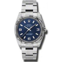 Rolex Watches AirKing White Gold Fluted Bezel 114234 blao