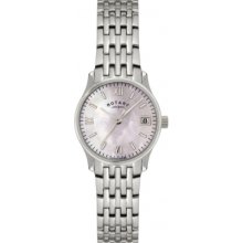 Rotary Ladies Watch Lb00792/07 Date, Mother Of Pearl Face