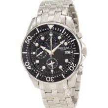 Rudiger Men's R2001-04-007 Chemnitz Black IP Rotating Bezel Black Dial Chronograph Watch