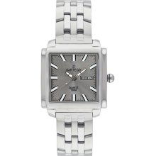 Sartego Men's Square Stainless Steel Dress Silver Tone Dial Quartz SQQ35