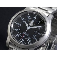 Seiko 5 - 21 Jewel Automatic All Steel Military Sports Snk809k1