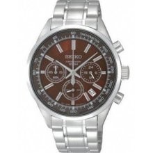 Seiko Chronograph 100m Sports Tachymeter Men's Watch Ssb041p1 Ssb041