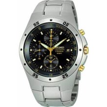 Seiko Chronograph Watch 100m Water Resistant Titanium Snd451p1