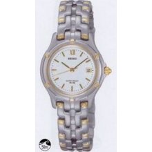 Seiko Ladies` Le Grand 2 Tone Sport Watch W/ Roman Numerals At 12 O`clock