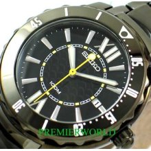 Seiko Men Roman Black Gun Metal 100m Date Watch Skk893p1