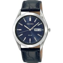 Seiko Men's Solar Powered Blue Dial Watch