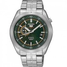 Seiko Men's Stainless Steel Case and Bracelet Automatic Green Dial Date Display SSA063