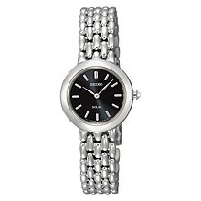 Seiko Solar Dress Bracelet Black Dial Women's watch #SUP047