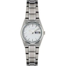 Seiko Sxa117 Women's Watch Stainless Steel Dress Silver Dial Quartz