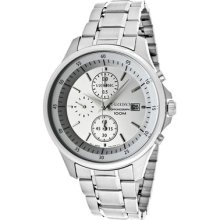 Seiko Watch Snde17p1 Men's Chronograph Silver Dial Stainless Steel