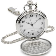 silver-plated pocket watch