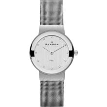 Silver Tone Mesh Steel Watch