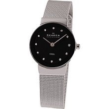 Skagen Black-Dial Glitz Watch