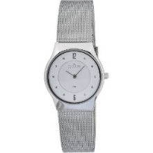 Skagen Steel 233sssc Ladies Stainless Steel Case Mineral Watch