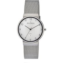 Skagen Steel Men's Stainless Steel Case Date Steel Bracelet Watch 355lssca