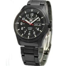 SNZG17K SNZG17 Seiko 5 Sports Black Stainless Steel Automatic Watch