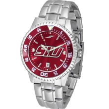 Southern Illinois Salukis Competitor AnoChrome Steel Band Watch