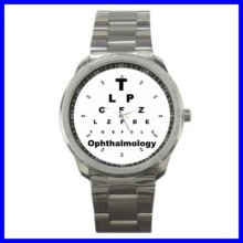 Sport Metal Watch OPHTHALMOLOGY Eye Chart Optometrist (12463955)