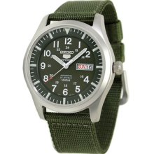 Stainless Steel Case Automatic Green Dial Nylon Strap