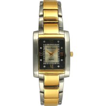 Steve Harvey Men's Two-tone Black Dial Watch