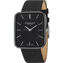 Stuhrling 437 33ob1 Leisure Ceramic Bovada Swiss Ultra Slim Strap Mens Watch