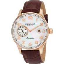 Stuhrling Men's 14833.45 Classic Heritage Automatic Mother Of Pearl Date Watch