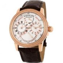 Stuhrling Original 283.3345K34 Saturnalia DT Automatic Dual Time Rosetone Case Watch