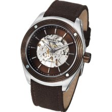 Stuhrling Original Men's Millennia Venture Automatic Brown Canvas