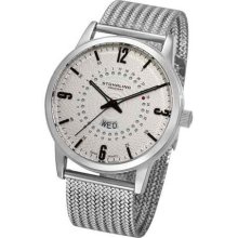 Stuhrling Original Watches Men's Jupiter Silver Dial Silver Tone Stain