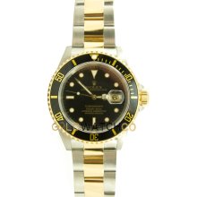 Submariner 16613 Steel & 18K Gold Black Face