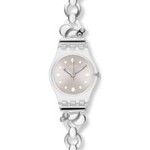 Swatch Women's Originals LK327G Silver Stainless-Steel Swiss Quar ...