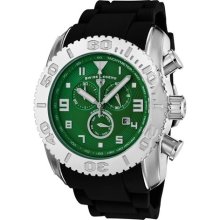 Swiss Legend 20066-08B Men's Commander Chronograph Dark Green Dial Bla