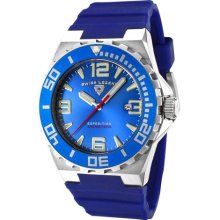 SWISS LEGEND Men's Expedition Blue Bezel Blue Silicone