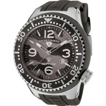 Swiss Legend Men's 'Neptune' Grey Silicone Watch ...