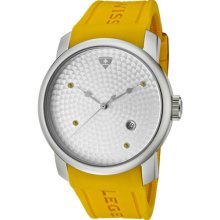 Swiss Legend Men's Planetimer Yellow Sapphire Silver Perlage Dial Yell