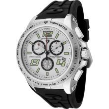 Swiss Legend Men's Sprint Racer Chronograph Black Silicone