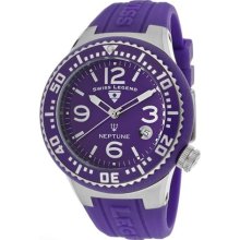 SWISS LEGEND Watches Neptune (44 mm) Purple Dial Purple Silicone Purp