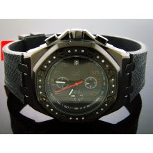 Techno Com by KC 46 MM 0.50CT Diamond Sports Watch Black case