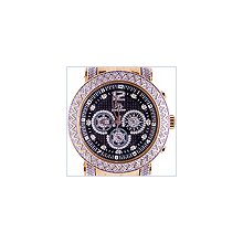 Techno Master Round Steel 1.75 ct Diamond Mens Watch