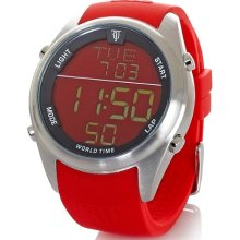 Timepieces By Randy Jackson Men's Digital Silicone Strap Watch