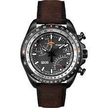 Timex Men's Intelligent Quartz Aviator Fly-Back Chronograph Black-